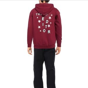 The Editor Italy Crew Neck - Medium- Side Zipper - Pockets - Distressed